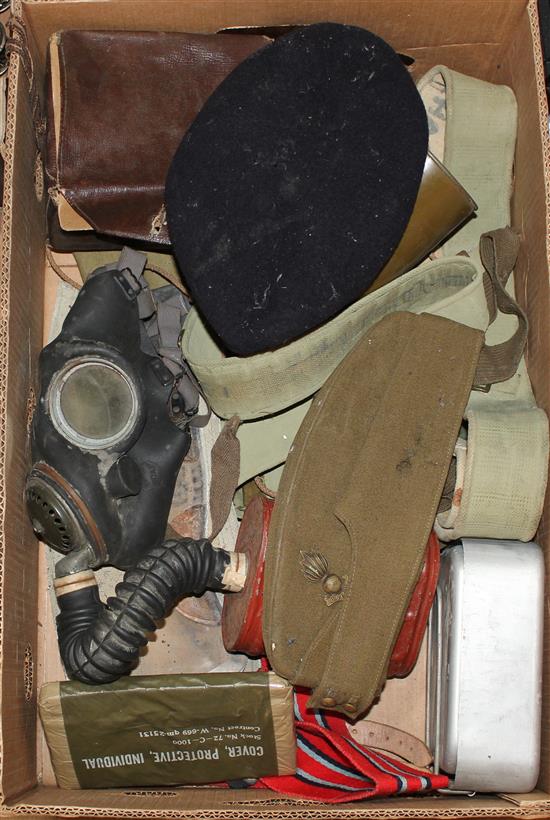 Box of army sundries